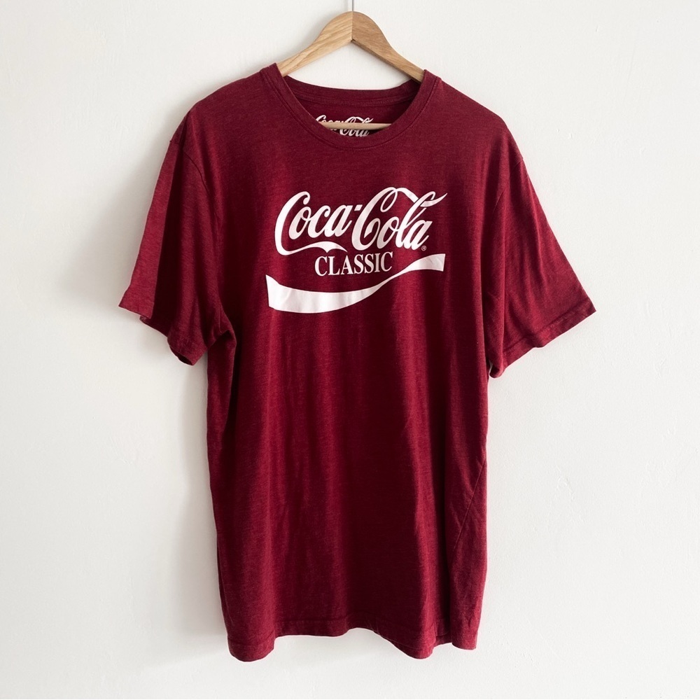 Vintage Coca-Cola Classic Heather Red Graphic Tee XL - Picture 1 of 8